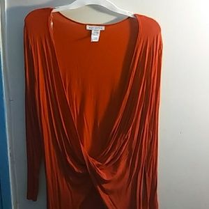 Long Red dress shirt